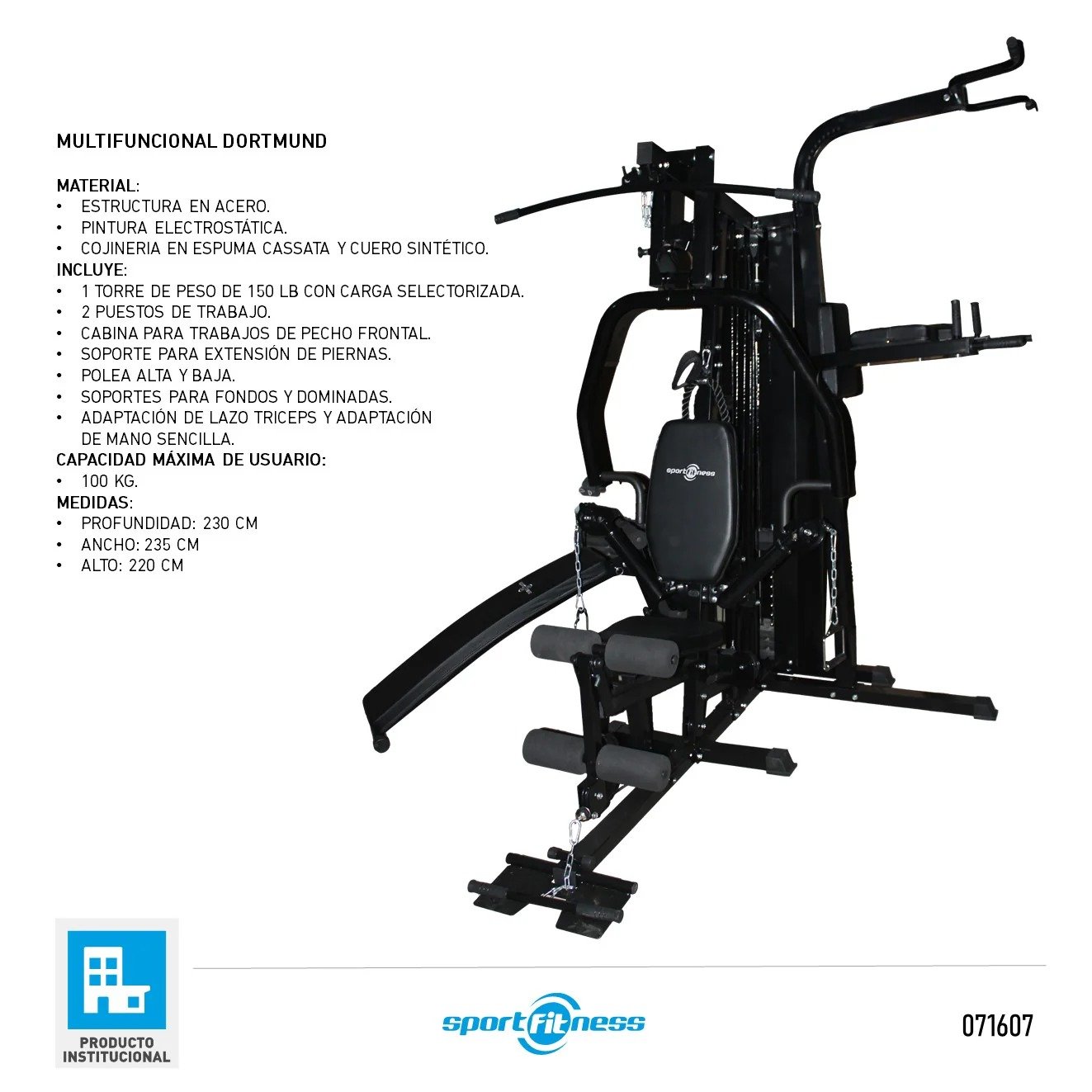 MULTIFUNCIONAL 2 PUESTOS DORTMUND